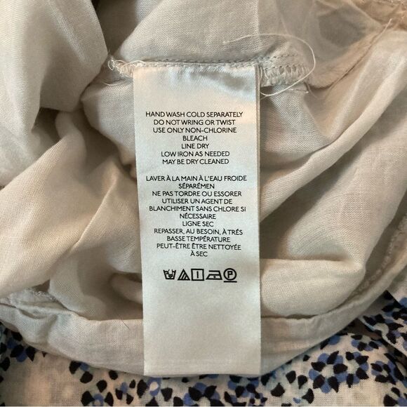 By Anthropologie Ruffled Floral Print Blue and White Mini Sundress Size S - Picture 5 of 6